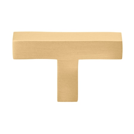Gliderite Hardware 2-in. Solid Square Cabinet T-Knob Satin Gold 21683-T-SG-1